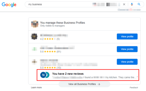 В выдаче Google появилась кнопка «Посмотреть все бизнес-профили»
