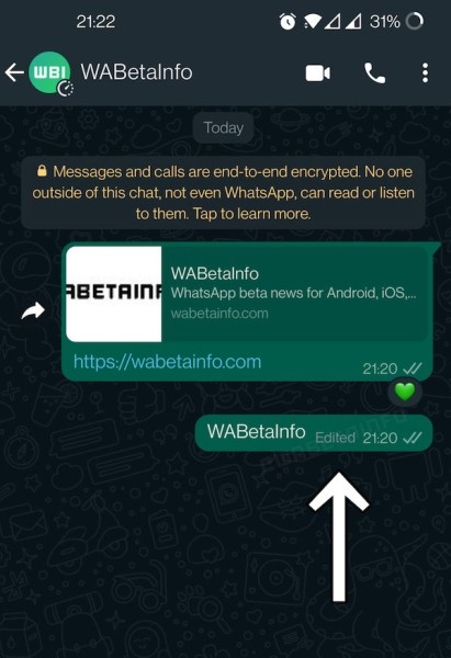 
            В бета-версии WhatsApp появилась функция редактирования отправленных сообщений
        