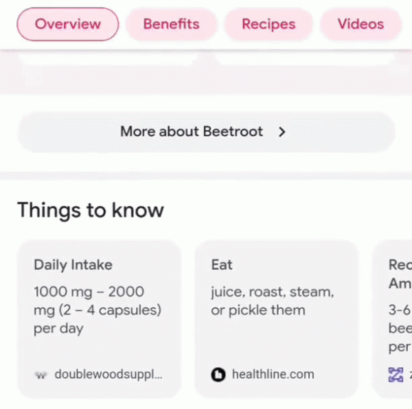
            Google тестирует функцию «Things to know» в формате карусели
        