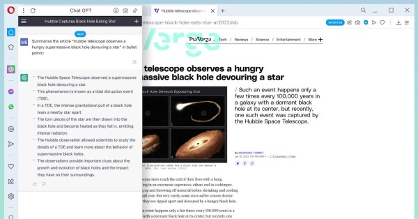 Браузер Opera интегрирует возможности Chat GPT
Браузер Opera интегрирует возможности Chat GPT