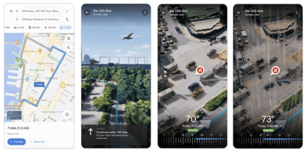 На картах Google появился просмотр маршрутов в иммерсивном режиме
На картах Google появился просмотр маршрутов в иммерсивном режиме