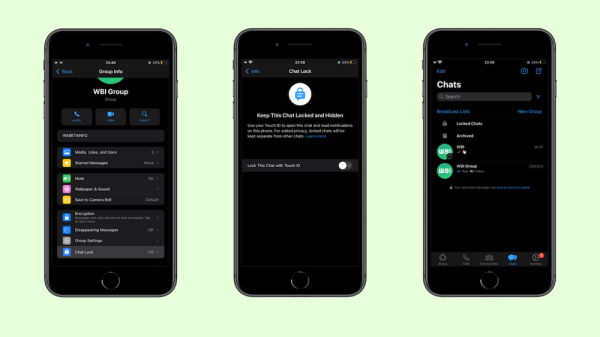 WhatsApp тестирует функцию, позволяющую блокировать чаты
WhatsApp тестирует функцию, позволяющую блокировать чаты