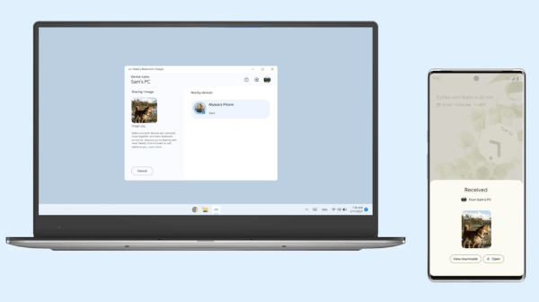 Google официально представил приложение Nearby Share для Windows
Google официально представил приложение Nearby Share для Windows