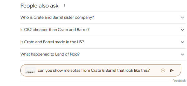Google SGE тестирует поиск с помощью изображений
Google SGE тестирует поиск с помощью изображений